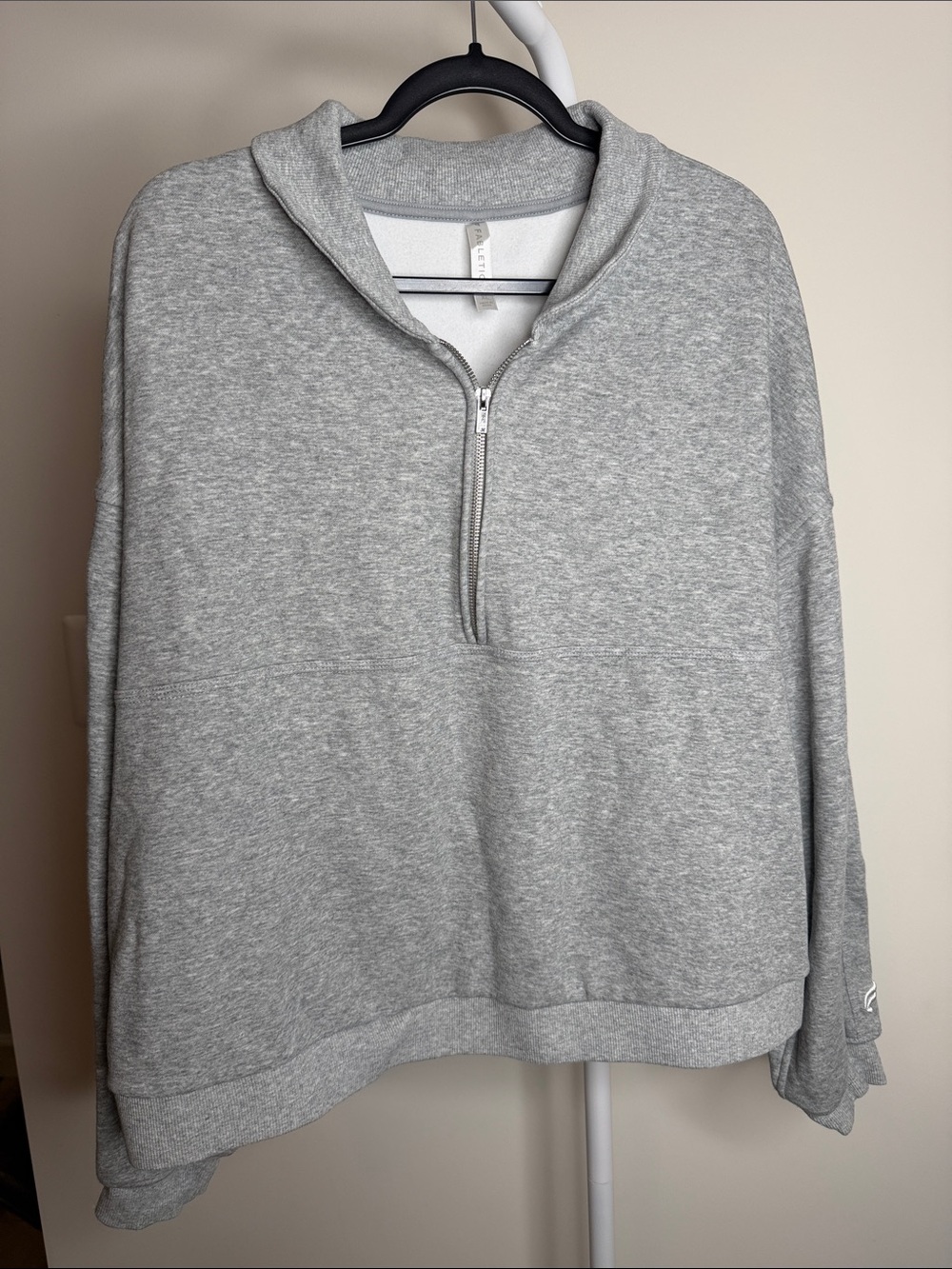 Fabletics Women’s Light Grey Half-Zip Pullover